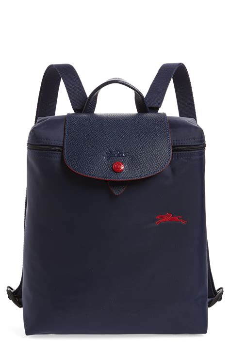 longchamp navy blue backpack.